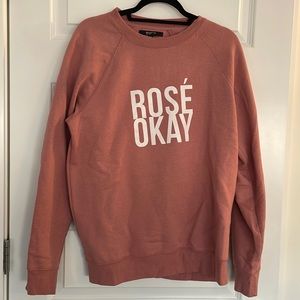 Brunette the Label Rose Okay Crew